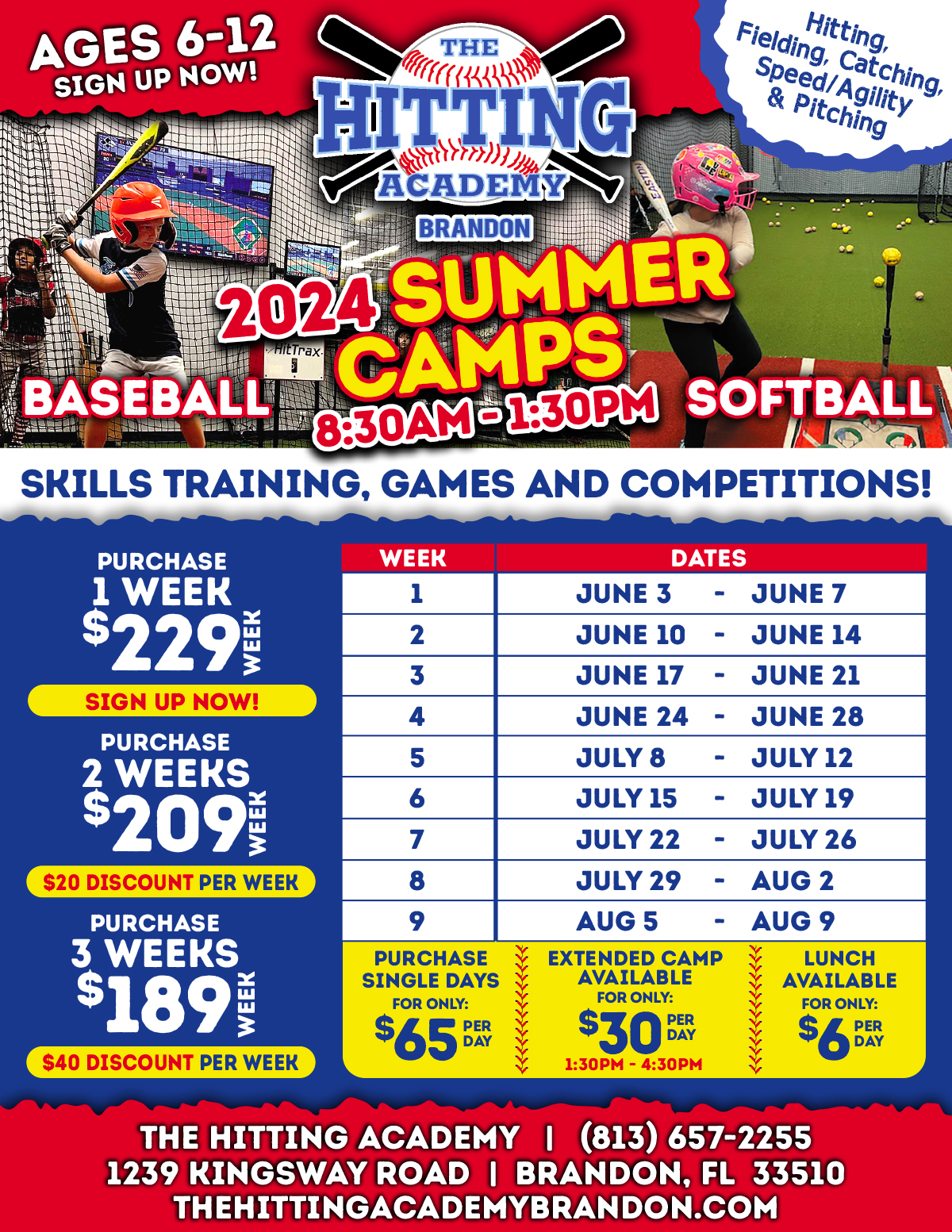 Baseball Summer Camp - The Hitting Academy Brandon